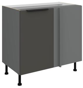 105 ND 1F BB, Spodní rohová kuchyňská skříňka Aria grafit/antracit