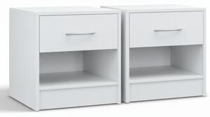 Set nočních stolků BIANCA, 2 ks, 41x39x28cm, bílá Casaria