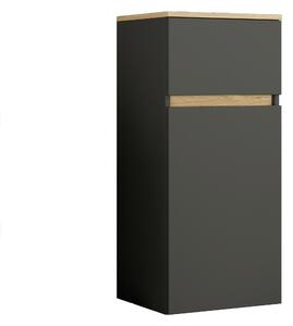 MIDI SKŘÍŇKA, antracitová, medový dub, 41/90/35 cm MID.YOU - Koupelnové série, Online Only