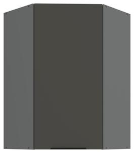 60 x 60 GN-90 1F (45°), Horní rohová kuchyňská skříňka Aria grafit/antracit
