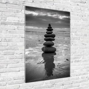 Vertikální Fotoobraz na skle Kamení na pláži osv-82042722