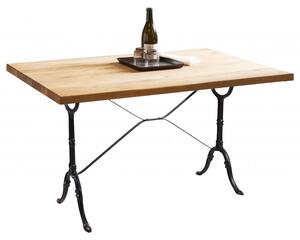 Jídelní stůl masiv divoký dub a kovové nohy Manny 120x65