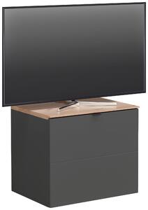 KOMODA POD TELEVIZI, barvy grafitu, dub artisan, 60/62/44 cm Hom`in