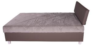 Postel s matrací MONZA hnědá/šedá, 140x200 cm