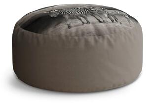 Sablio Taburet Circle Zebry: 38x48 cm