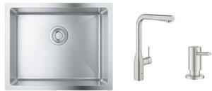 Sada kuchyňská baterie Grohe Essence 30270DC0, ocelový dřez Grohe K700 31574SD1, 40535DC0