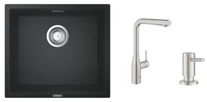 Sada kuchyňská baterie Grohe Essence 30270DC0, granitový dřez Grohe K700 31653AP0, 40535DC0