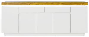 ŠIROKÁ KOMODA, bílá, barvy dubu, 200/80/40 cm Livetastic - Online Only komody, Online Only