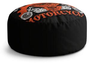 Sablio Taburet Circle Harley-Davidson motor Černé pozadí: 38x48 cm