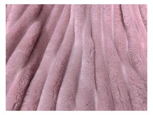Světle fialová mikroplyšová deka PRUHY Rozměr: 160 x 200 cm