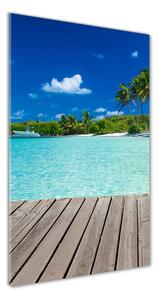 Vertikální Foto obraz skleněný svislý Tropická pláž osv-83145029