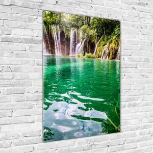 Vertikální Fotoobraz na skle Plitvická jezera osv-83128904