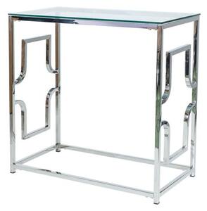 Konzolový stolek VIRSOCI chrom/sklo