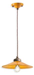 Ferroluce Závěsné retro svítidlo COLORS, Ø 30 cm, 1xE27 Barva: Žlutá