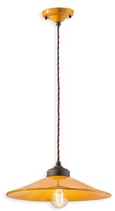 Ferroluce Závěsné retro svítidlo COLORS, Ø 35 cm, 1xE27 Barva: Žlutá