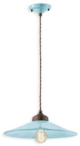Ferroluce Závěsné retro svítidlo COLORS, Ø 35 cm, 1xE27 Barva: Světle modrá