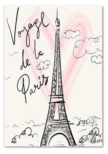 Vertikální Fotoobraz na skle Eiffelová věž Paříž osv-83608370