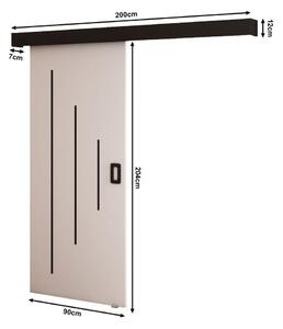 Posuvné dveře BORISA 6 - 90 cm, bílé