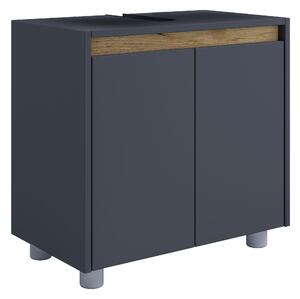 SKŘÍŇKA POD UMYVADLO, antracitová, medový dub, antracitová, 57/55/33 cm MID.YOU - Koupelnové série, Online Only