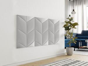 Čalouněný nástěnný panel ABRANTES 1 - pravý trojúhelník, bílá ekokůže