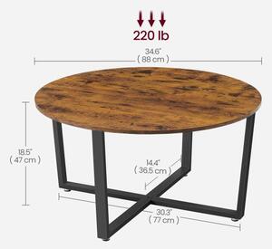 Kulatý konferenční stolek rustikální 88 cm