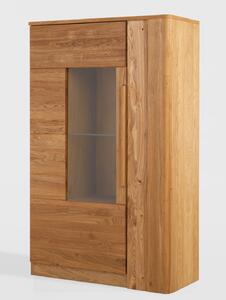 Szynaka Vitrína London 15 98 cm z masivu s LED osvětlením dub přírodní