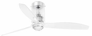 FARO 33393WW-9X VÝPRODEJ VZORKU - Stropní ventilátor MINI TUBE FAN Ø128cm sklo / plast 16W 3000K WIZ - FARO