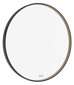 NIM ZPC 31003RVX-90 Černé kulaté LED zrcadlo 90cm se dvěma dotykovými senzory - NIMCO