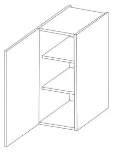 Horní kuchyňská skříňka LAILI - šířka 30 cm, šedá / bílá