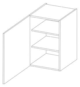 Horní kuchyňská skříňka SOPHIA - šířka 45 cm, bílá / dub artisan