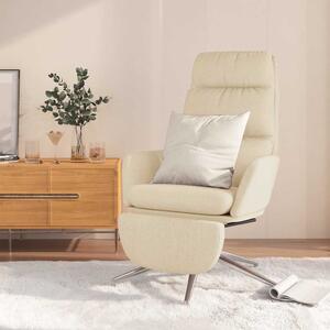 Relaxační křeslo s podnožkou krémové textil 3097526