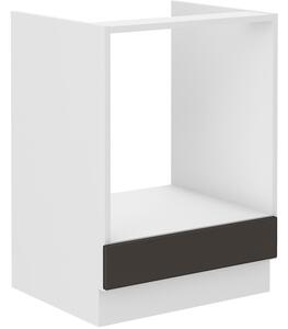 Sporáková skříňka SOPHIA - šířka 60 cm, tmavě šedá / bílá