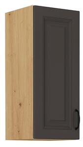 Horní kuchyňská skříňka SOPHIA - šířka 30 cm, tmavě šedá / dub artisan