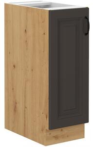 Výsuvná skříňka SOPHIA - šířka 30 cm, tmavě šedá / dub artisan