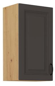 Horní kuchyňská skříňka SOPHIA - šířka 40 cm, tmavě šedá / dub artisan