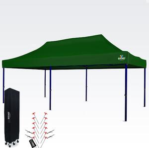 BRIMO Párty stan 3x6m - bez 3 stěn - Zelená S. Ocel eco