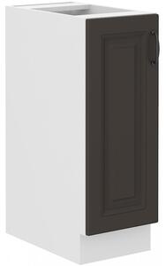 Výsuvná skříňka SOPHIA - šířka 30 cm, tmavě šedá / bílá