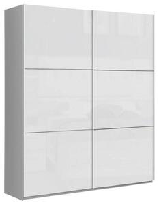 SKŘÍŇ S POSUVNÝMI DVEŘMI, bílá, vysoce lesklá bílá, 170,3/209,7/61,2 cm home24