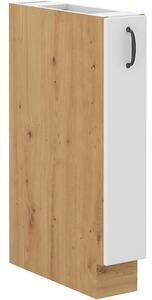 Výsuvná skříňka SOPHIA - šířka 15 cm, bílá / dub artisan