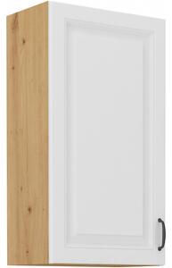 Vysoká horní skříňka SOPHIA - šířka 45 cm, bílá / dub artisan