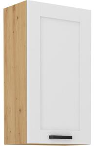 Vysoká horní skříňka LAILI - šířka 50 cm, bílá / dub artisan