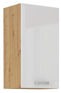 Horní kuchyňská skříňka ADARA - šířka 40 cm, bílá / dub artisan