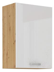 Horní kuchyňská skříňka ADARA - šířka 50 cm, bílá / dub artisan