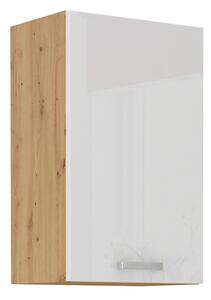 Horní kuchyňská skříňka ADARA - šířka 45 cm, bílá / dub artisan