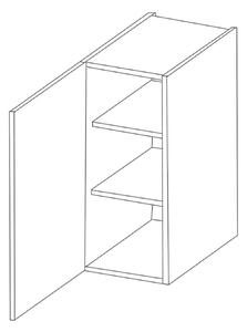 Horní kuchyňská skříňka ULLERIKE - šířka 45 cm, šedá