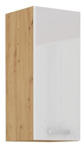 Horní kuchyňská skříňka ADARA - šířka 30 cm, bílá / dub artisan