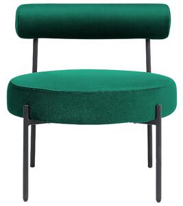 Sametová židle smaragdově zelená ALPHA