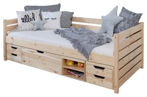POSTEL S ÚLOŽNÝM PROSTOREM, 90/200 cm, přírodní barvy MID.YOU - Online Only dětské postele, Online Only