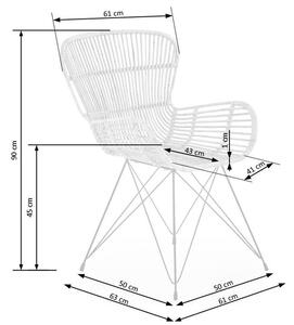 Židle K335 - přírodní ratan
