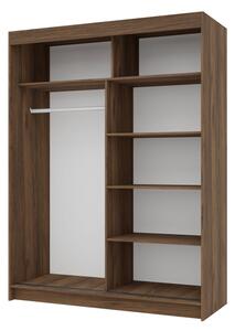 Moderní skříň Acidoni III 150 cm, Barva: Warmia ořech / Warmia ořech + černá 5903211533020